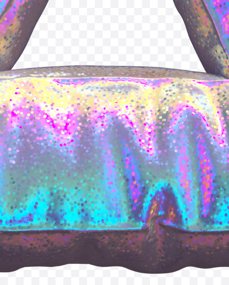 Letter A from Holographic Glitter alphabet on Yellow Images Creative Fonts - S69869
