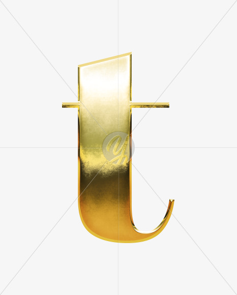 t_Lowercase from Gold Font on Yellow Images Creative Fonts - S69968