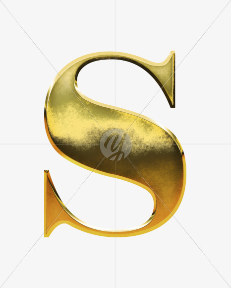 s_Lowercase from Gold Font on Yellow Images Creative Fonts - S69967