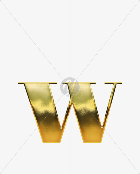 w_Lowercase from Gold Font on Yellow Images Creative Fonts - S69971