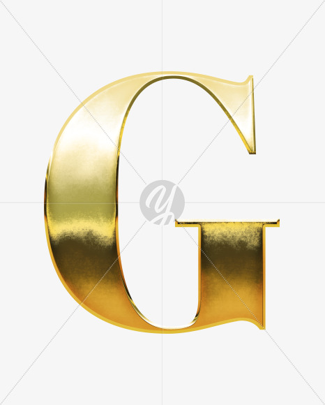 G_Uppercase from Gold Font on Yellow Images Creative Fonts - S69929