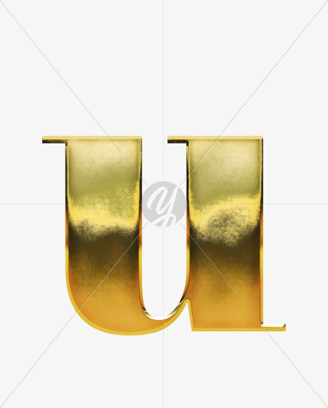 u_Lowercase from Gold Font on Yellow Images Creative Fonts - S69969