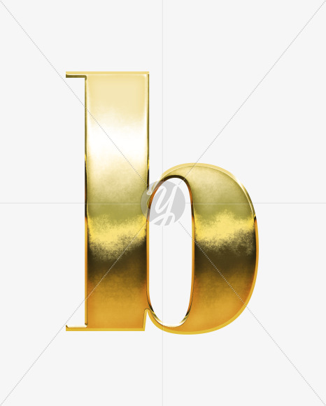 b_Lowercase from Gold Font on Yellow Images Creative Fonts - S69950