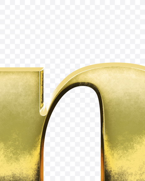 n_Lowercase from Gold Font on Yellow Images Creative Fonts - S69962