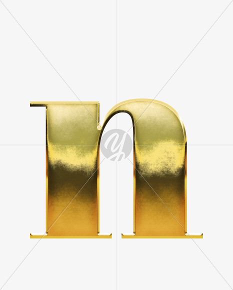 n_Lowercase from Gold Font on Yellow Images Creative Fonts - S69962