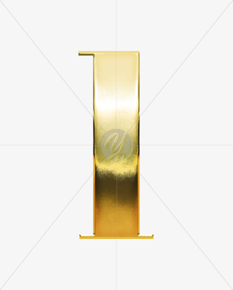 l_Lowercase from Gold Font on Yellow Images Creative Fonts - S69960