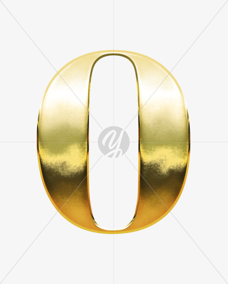 0 from Gold Font on Yellow Images Creative Fonts - S69975