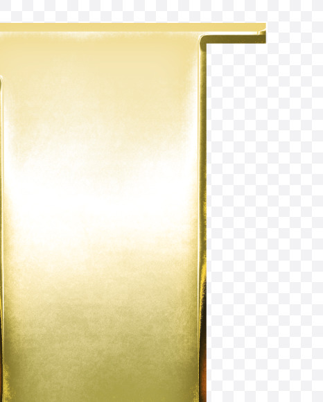 M_Uppercase from Gold Font on Yellow Images Creative Fonts - S69935
