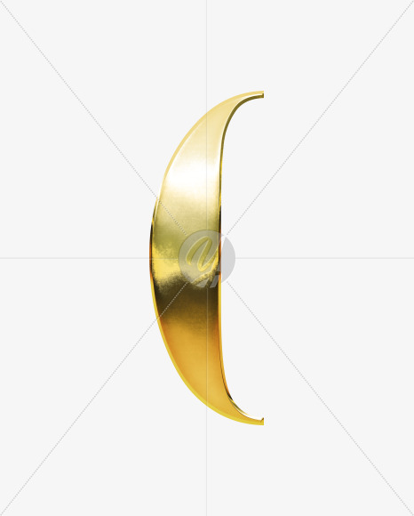 ParenthesisLeft from Gold Font on Yellow Images Creative Fonts - S69994