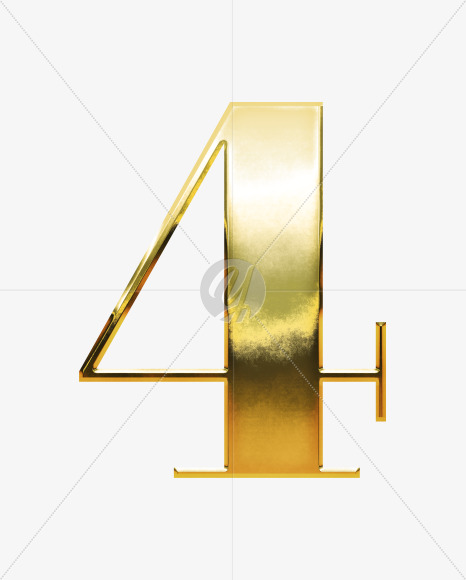 4 from Gold Font on Yellow Images Creative Fonts - S69979