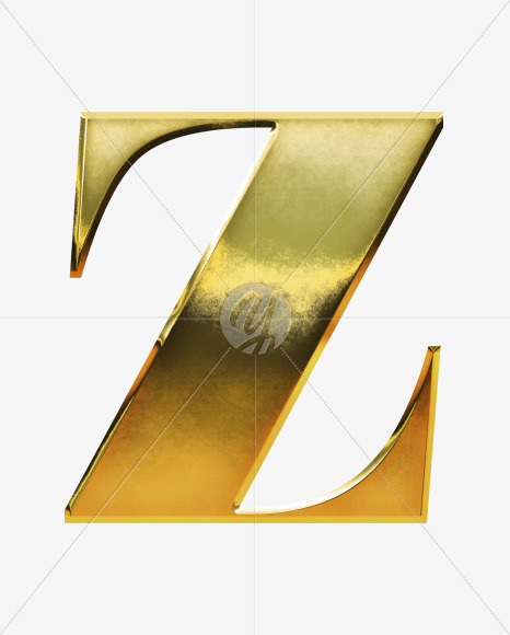 z_Lowercase from Gold Font on Yellow Images Creative Fonts - S69974