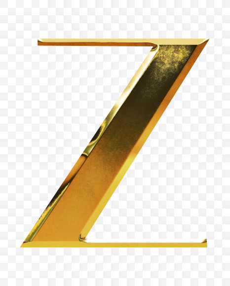 z_Lowercase from Art Deco Golden Font on Yellow Images Creative Fonts - S70056