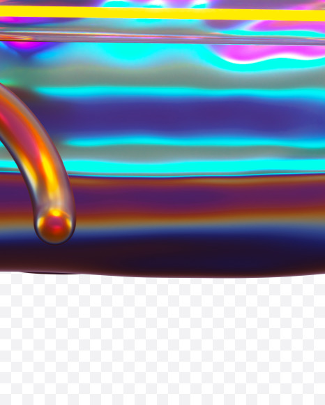 1 from Holographic Neon alphabet on Yellow Images Creative Fonts - S70306