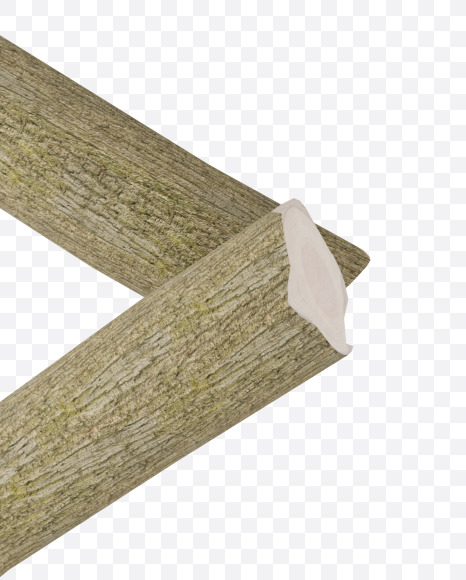 Letter D from Wooden Logs Alphabet on Yellow Images Creative Fonts - S70363