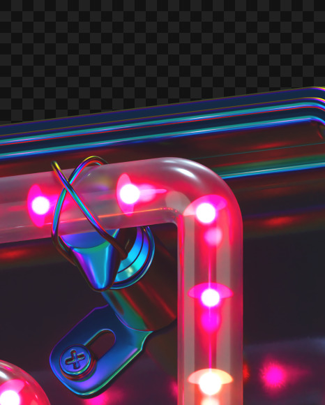 1 from LED alphabet on Yellow Images Creative Fonts - S70498