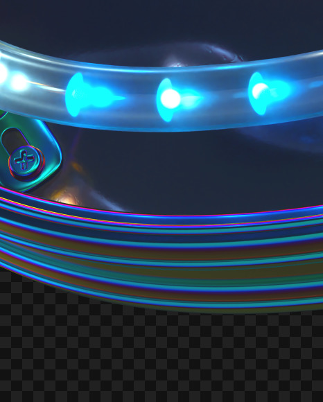 3 from LED alphabet on Yellow Images Creative Fonts - S70500