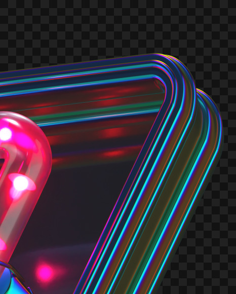 Letter Y from LED alphabet on Yellow Images Creative Fonts - S70496