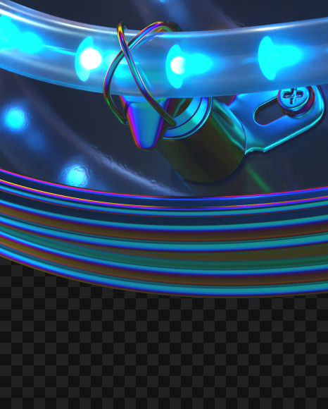 Letter G from LED alphabet on Yellow Images Creative Fonts - S70477