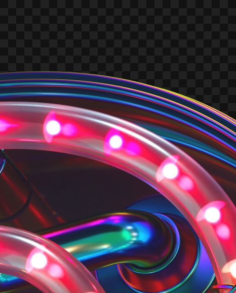 9 from LED alphabet on Yellow Images Creative Fonts - S70506