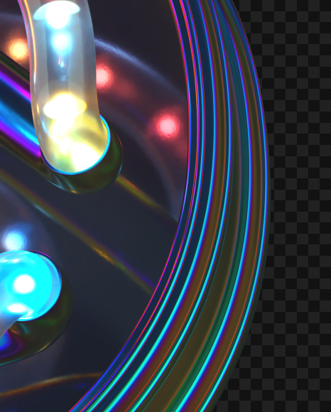 Letter S from LED alphabet on Yellow Images Creative Fonts - S70489