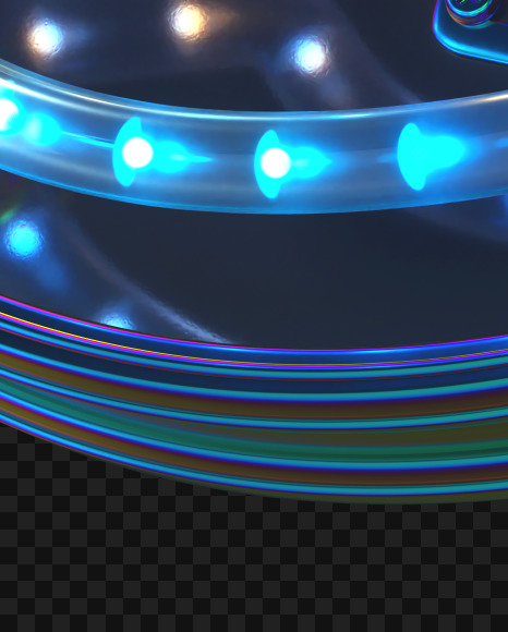 Letter J from LED alphabet on Yellow Images Creative Fonts - S70480