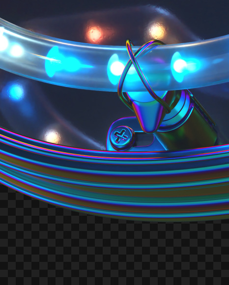 5 from LED alphabet on Yellow Images Creative Fonts - S70502