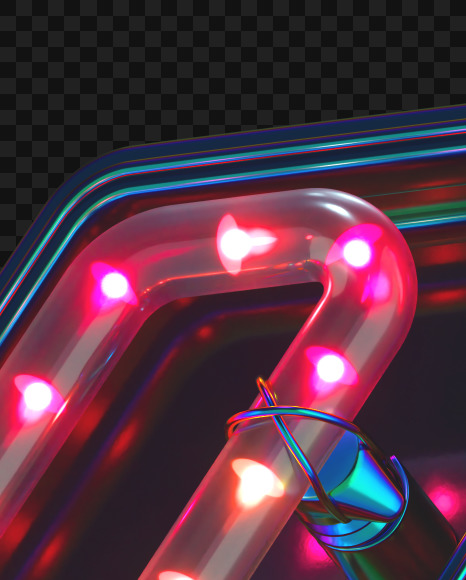 Letter K from LED alphabet on Yellow Images Creative Fonts - S70481