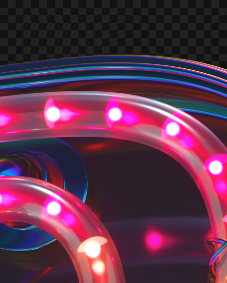 Letter B from LED alphabet on Yellow Images Creative Fonts - S70472