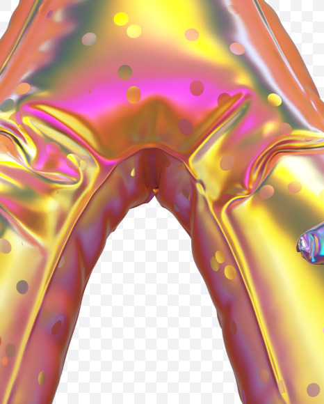 W with star from Golden Balloon alphabet on Yellow Images Creative Fonts - S70558