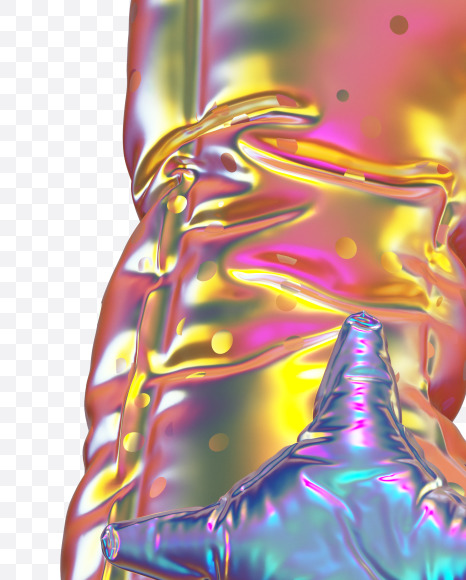 B with star from Golden Balloon alphabet on Yellow Images Creative Fonts - S70516