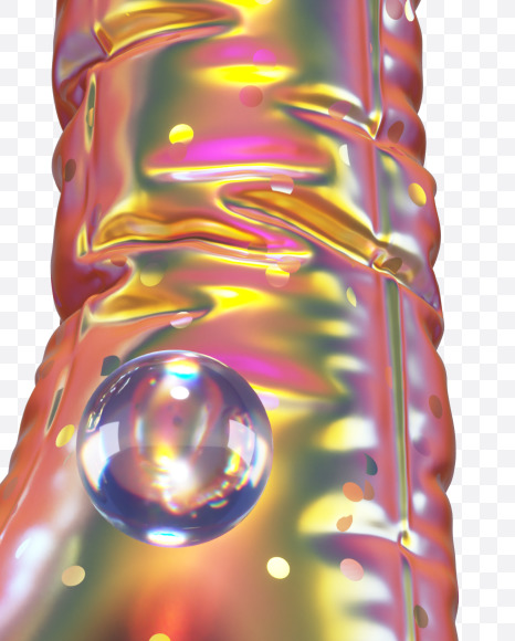 M with star from Golden Balloon alphabet on Yellow Images Creative Fonts - S70538