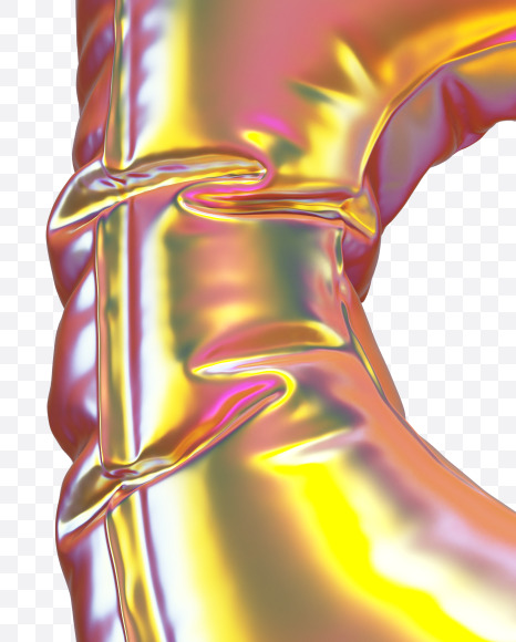 6 from Golden Balloon alphabet on Yellow Images Creative Fonts - S70577