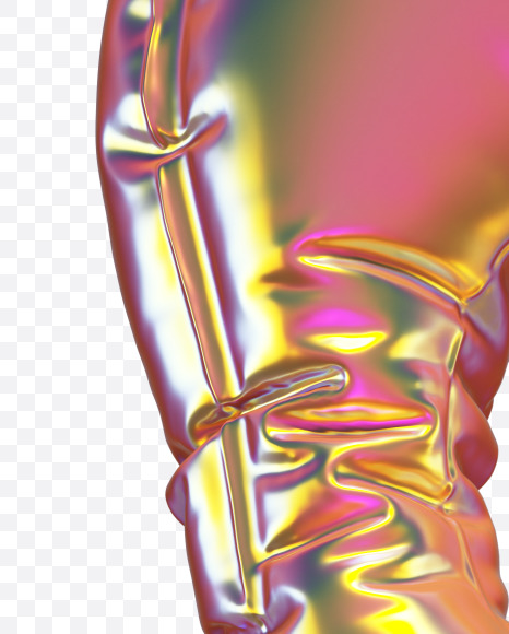 Letter A from Golden Balloon alphabet on Yellow Images Creative Fonts - S70513