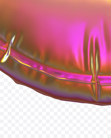 Letter U from Golden Balloon alphabet on Yellow Images Creative Fonts - S70553