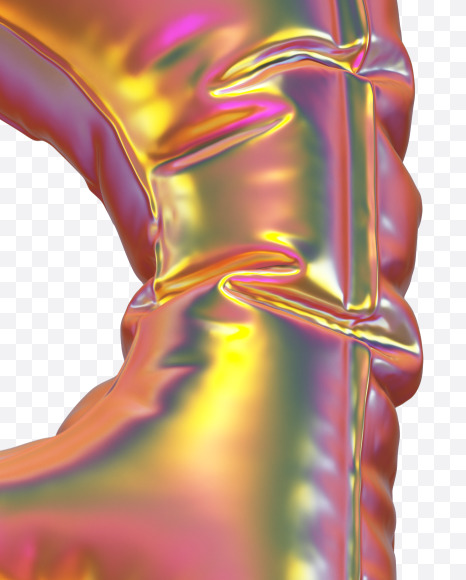 9 from Golden Balloon alphabet on Yellow Images Creative Fonts - S70583