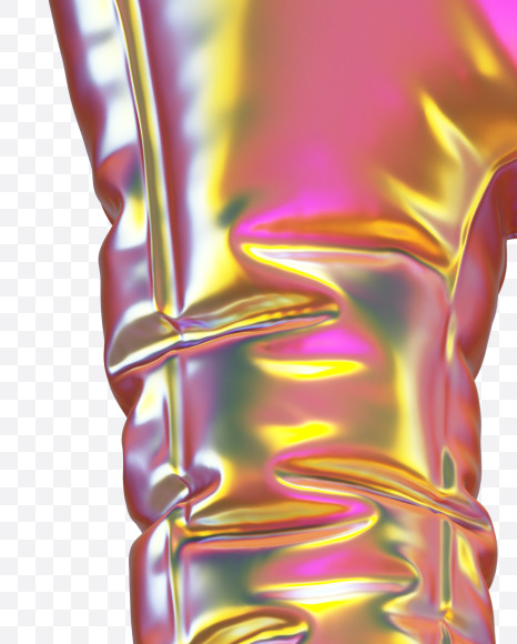 Letter D from Golden Balloon alphabet on Yellow Images Creative Fonts - S70519