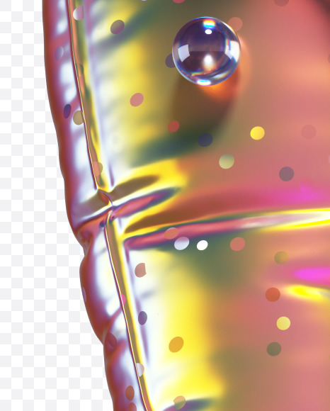 Exclamation with star from Golden Balloon alphabet on Yellow Images Creative Fonts - S70586