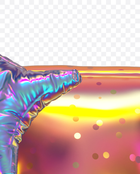 I with star from Golden Balloon alphabet on Yellow Images Creative Fonts - S70530