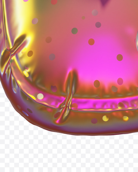 Percent with star from Golden Balloon alphabet on Yellow Images Creative Fonts - S70596