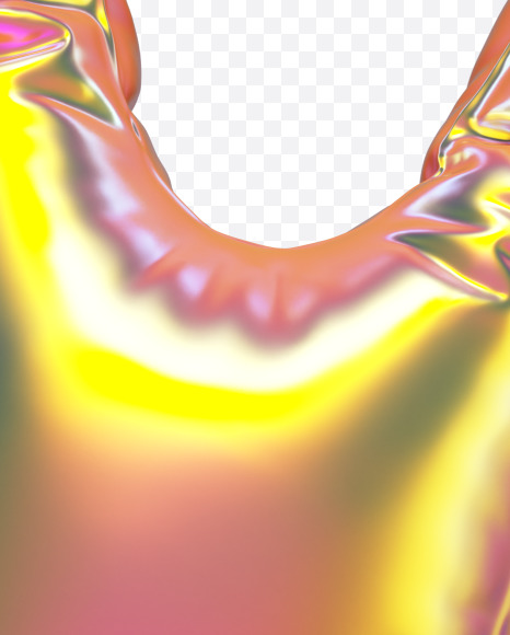 Letter W from Golden Balloon alphabet on Yellow Images Creative Fonts - S70556