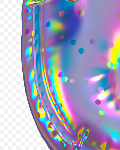 S with star from Holographic Ballooon alphabet on Yellow Images Creative Fonts - S70635