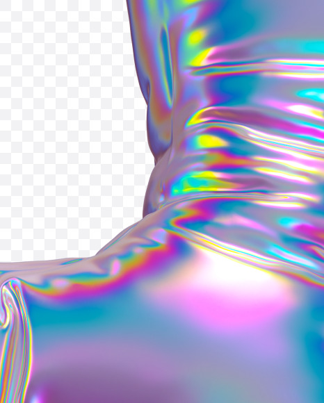 Letter H from Holographic Ballooon alphabet on Yellow Images Creative Fonts - S70612