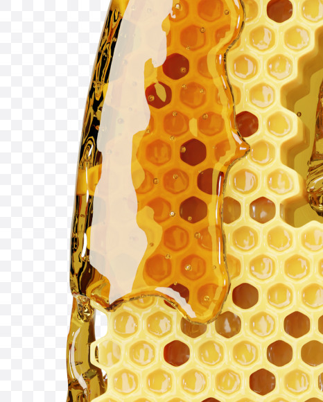 6 from Honey Comb Font on Yellow Images Creative Fonts - S70815