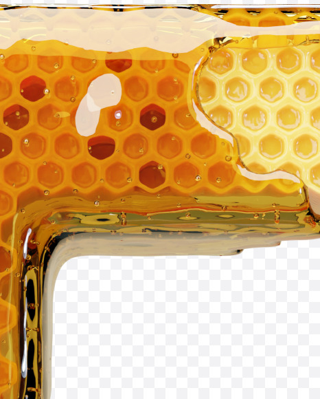 Letter F from Honey Comb Font on Yellow Images Creative Fonts - S70788