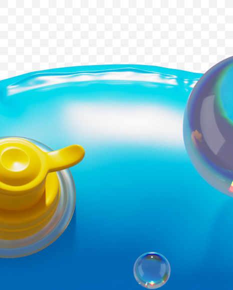 0 from Blue Inflatable Swimming Ring alphabet on Yellow Images Creative Fonts - S70913