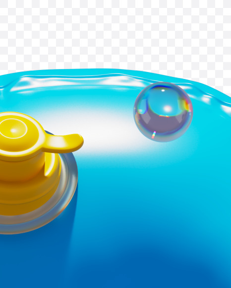 Heart from Blue Inflatable Swimming Ring alphabet on Yellow Images Creative Fonts - S70923