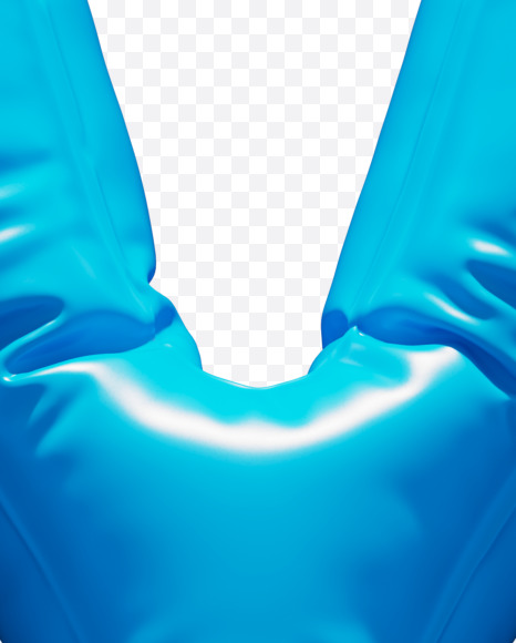 Letter M from Blue Inflatable Swimming Ring alphabet on Yellow Images Creative Fonts - S70899