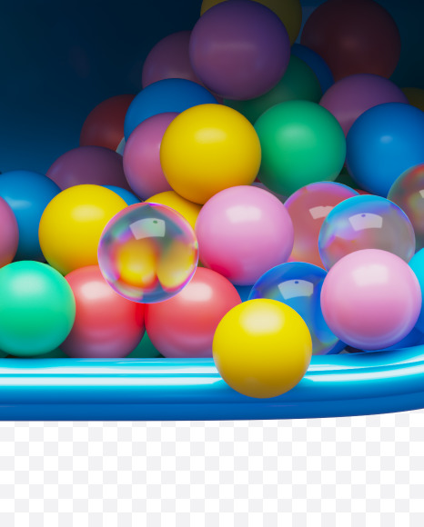 Letter E from Balls Falling alphabet on Yellow Images Creative Fonts - S71461