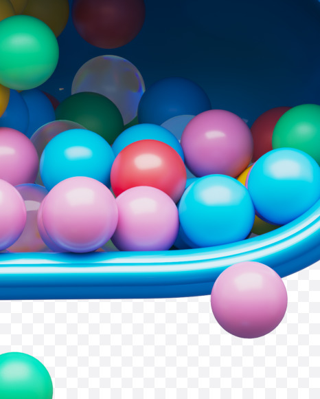 Letter F from Balls Falling alphabet on Yellow Images Creative Fonts - S71462
