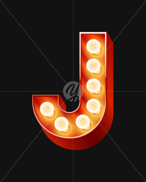 Letter j from Old but the best Lamp alphabet on Yellow Images Creative Fonts - S71549